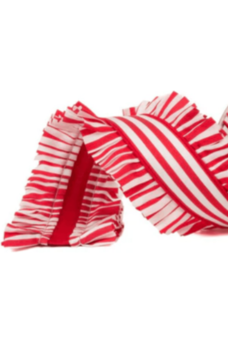 Shop For 4.5" Candy Wrap Ruffle Ribbon: Red (5 Yards)