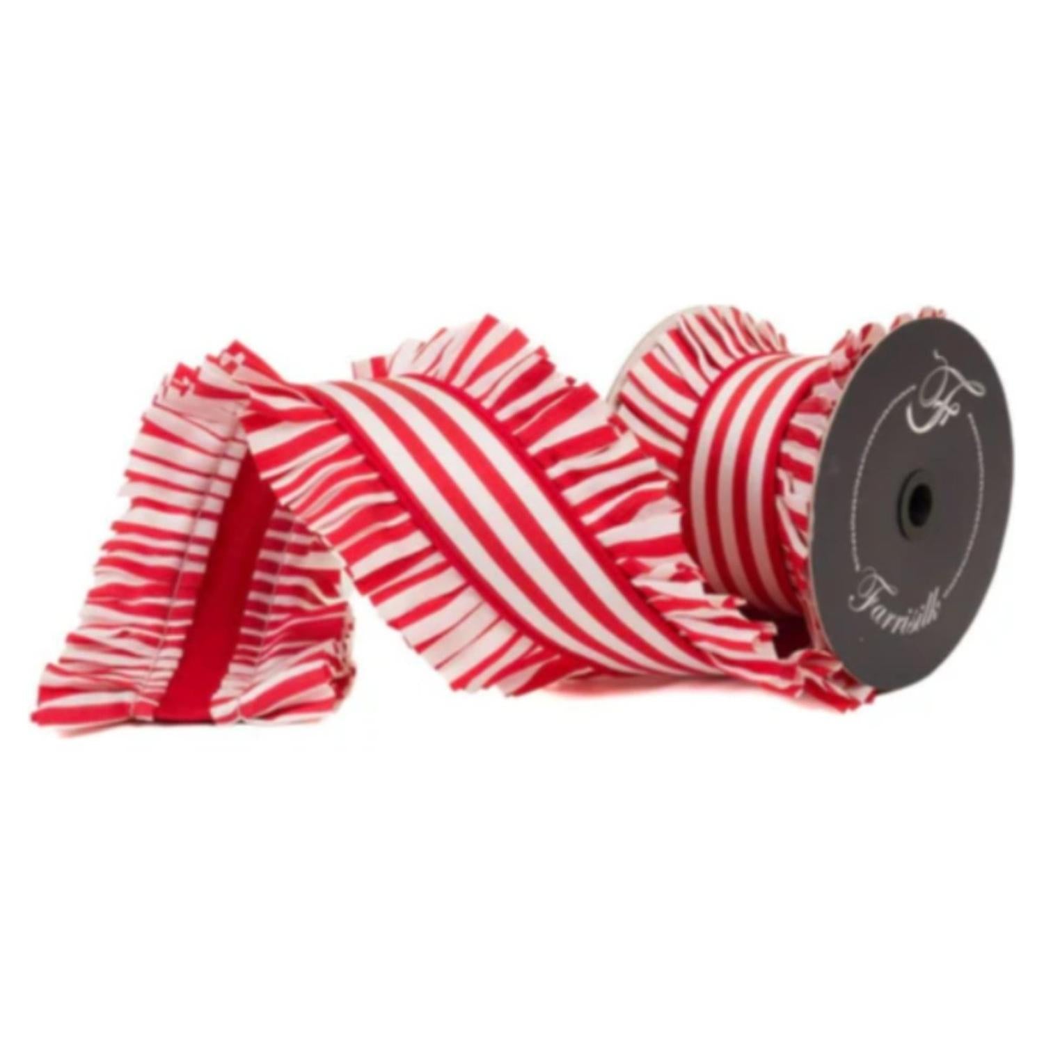 4.5" Candy Wrap Ruffle Ribbon: Red (5 Yards)