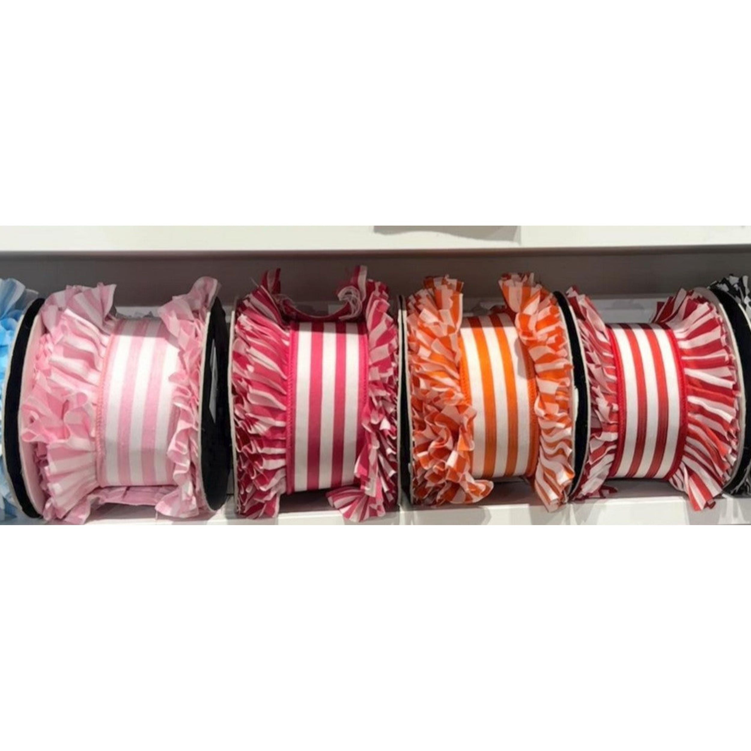Shop For 4.5" Candy Wrap Ruffle Ribbon: Red (5 Yards)