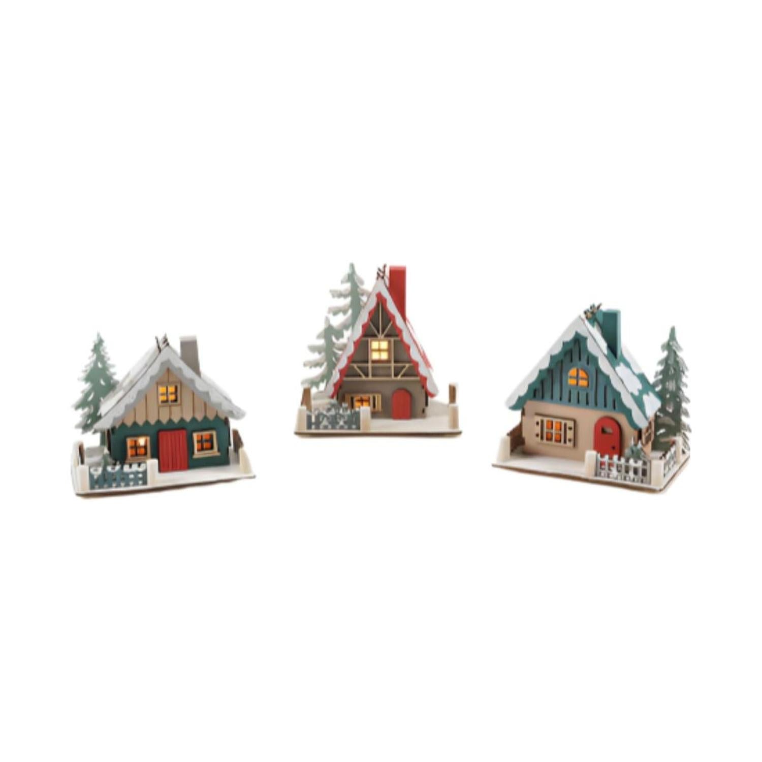 4.5" Ski Lodge Lighted Display