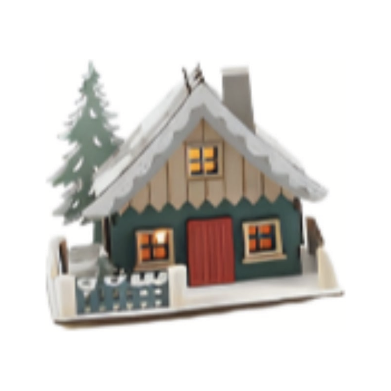 Shop For 4.5" Ski Lodge Lighted Display