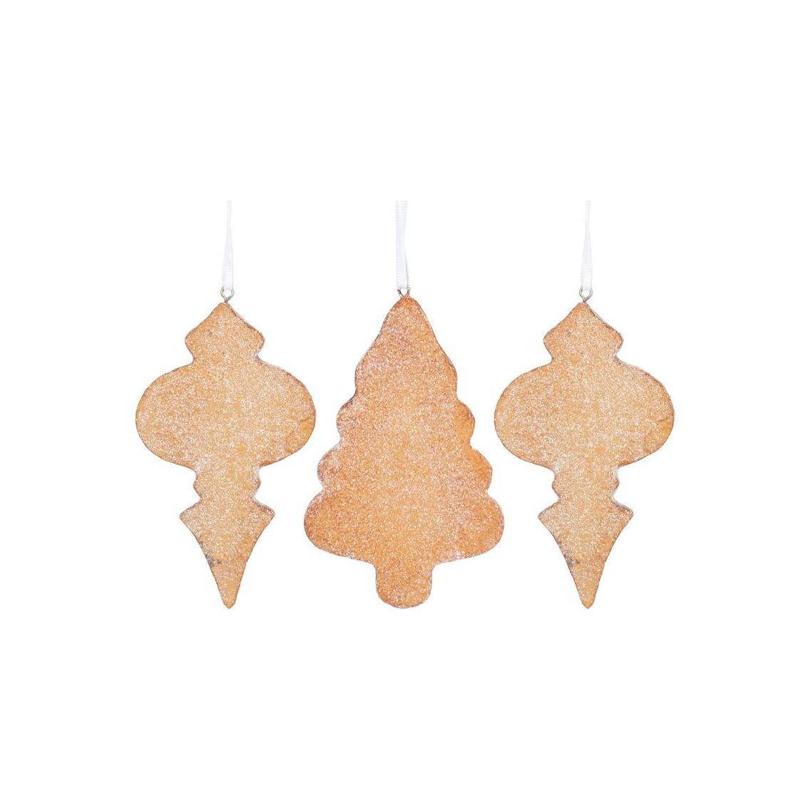 Shop For 4.5" White Icing Gingerbread Ornaments (Asst 3)
