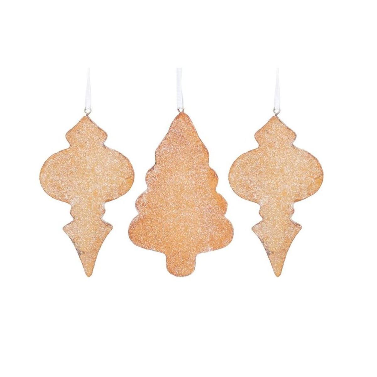 Shop For 4.5" White Icing Gingerbread Ornaments (Asst 3)