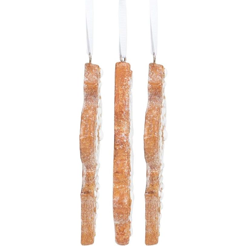 Shop For 4.5" White Icing Gingerbread Ornaments (Asst 3)