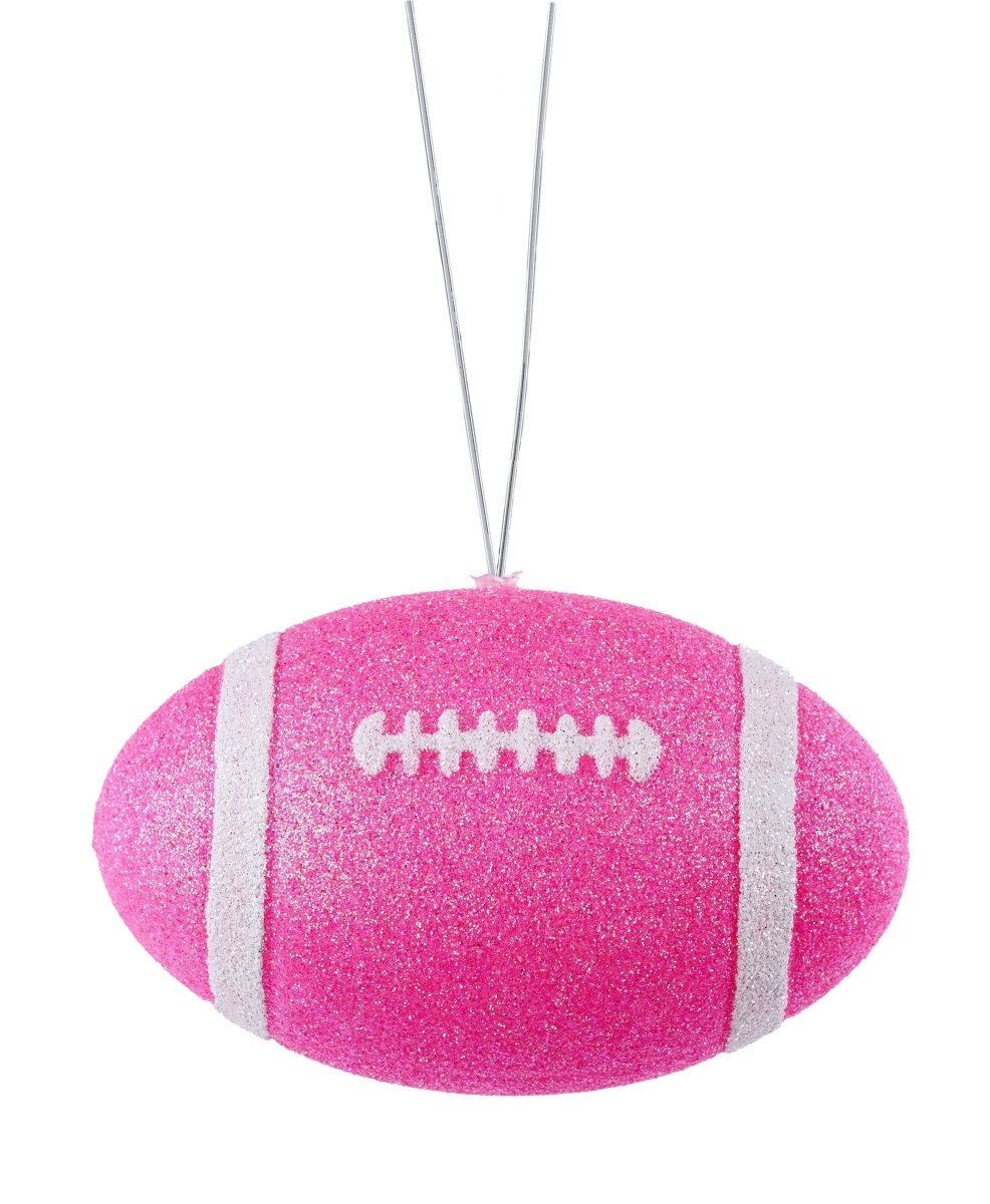 Shop For 4.5in Glitter Football Ornament: Pink