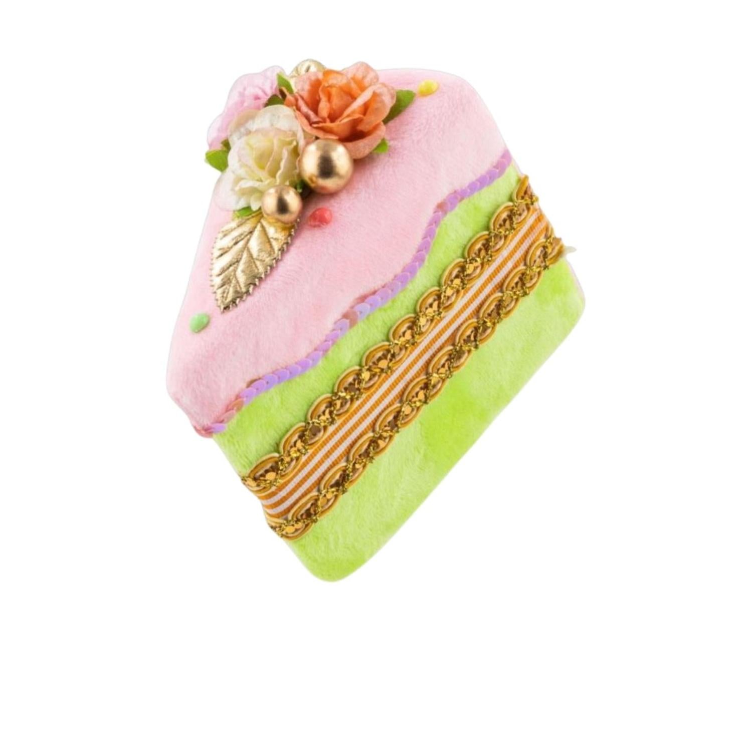 4.5in Green Cake Slice Ornament