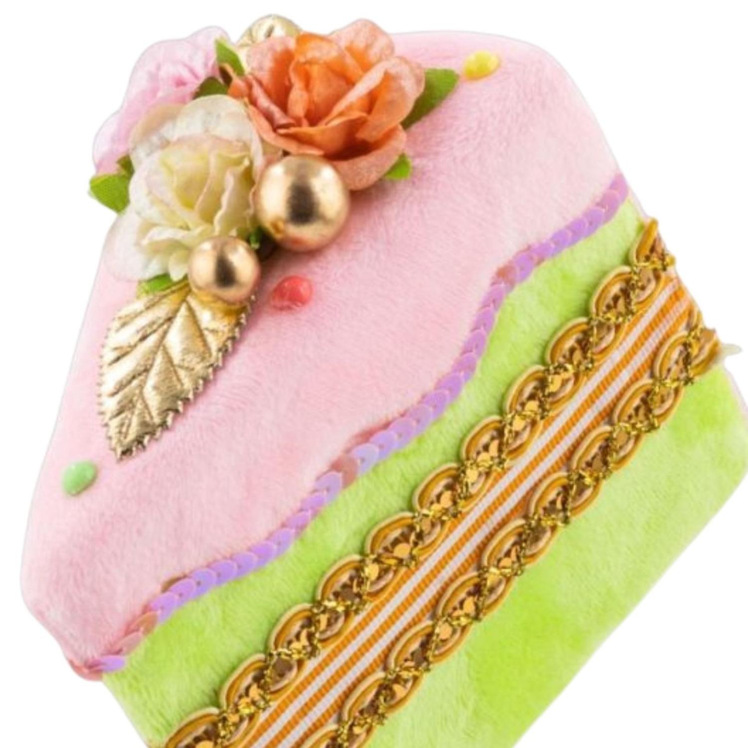 4.5in Green Cake Slice Ornament