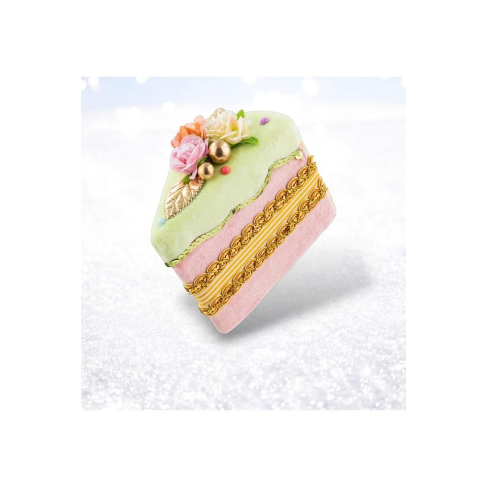 Shop For 4.5in Pink Cake Slice Ornament