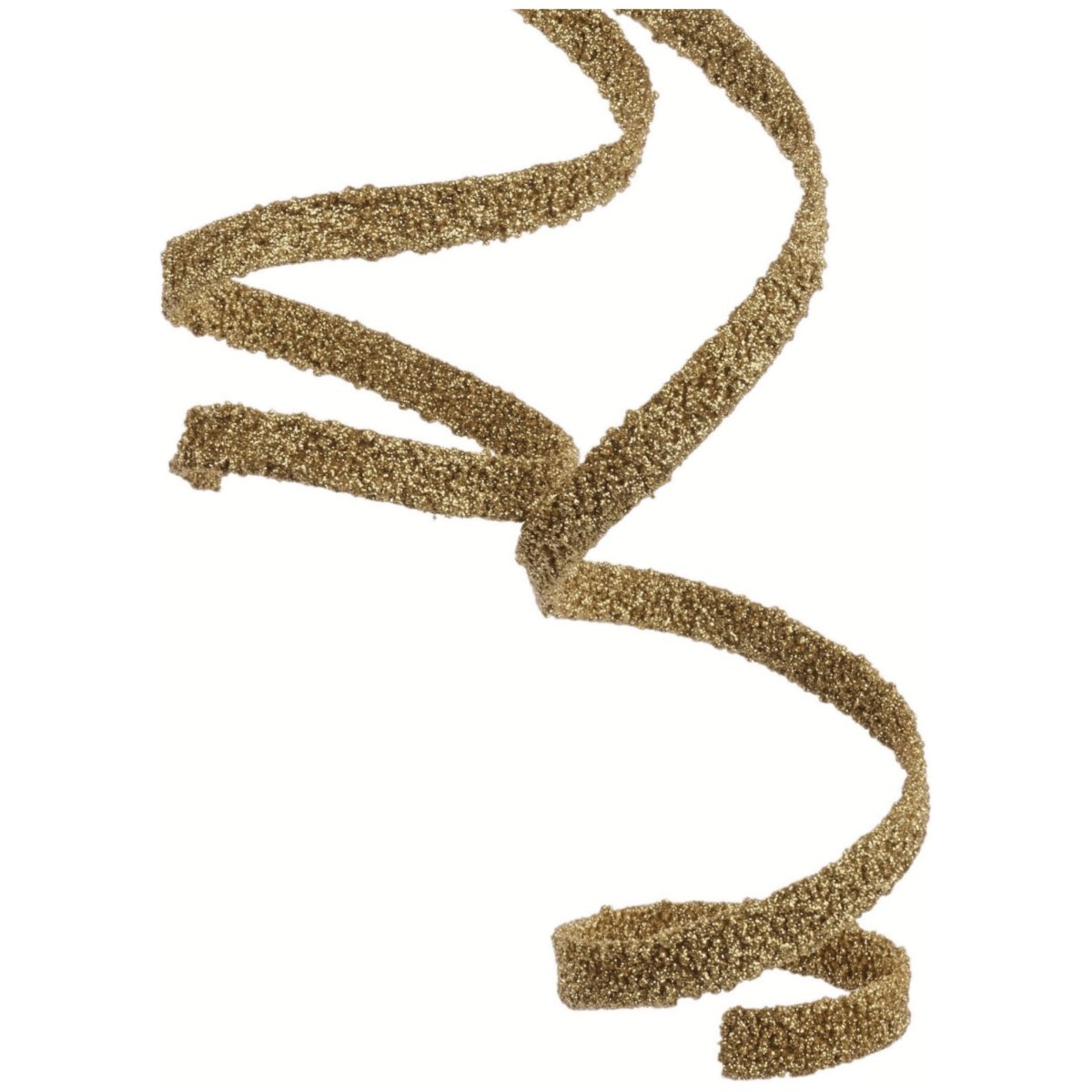Shop For 46" Glitter Bead Curly Spray: Gold