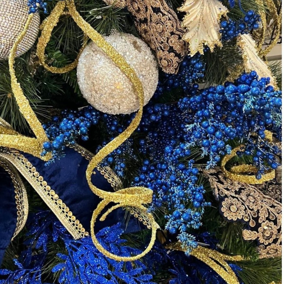 Shop For 46" Glitter Bead Curly Spray: Gold