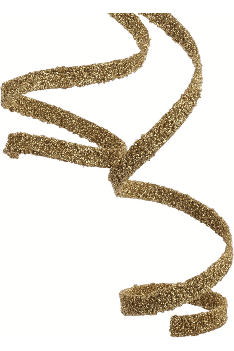 Shop For 46"Glitter Bead Curly Spray: Gold