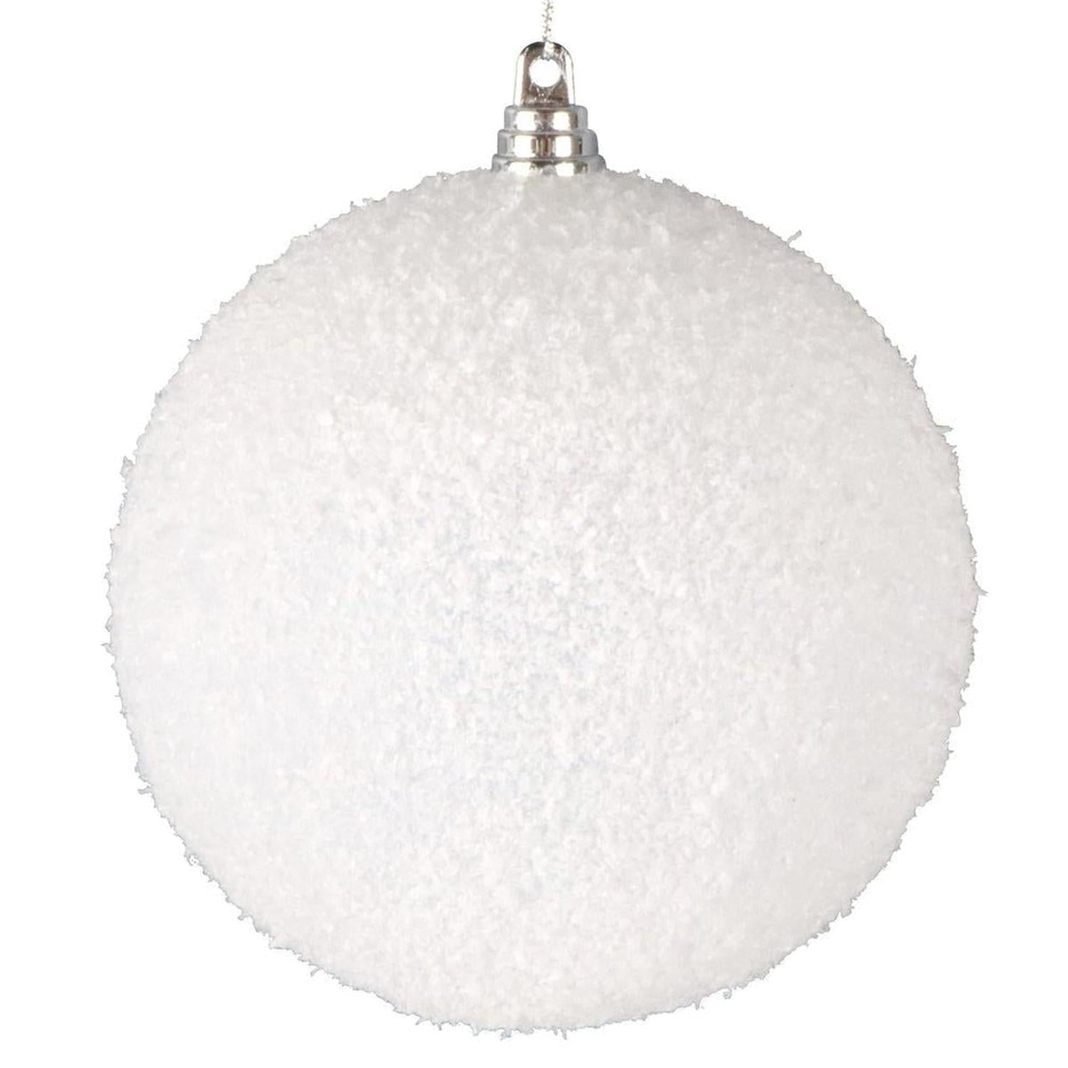4.75" White Snow Ornament