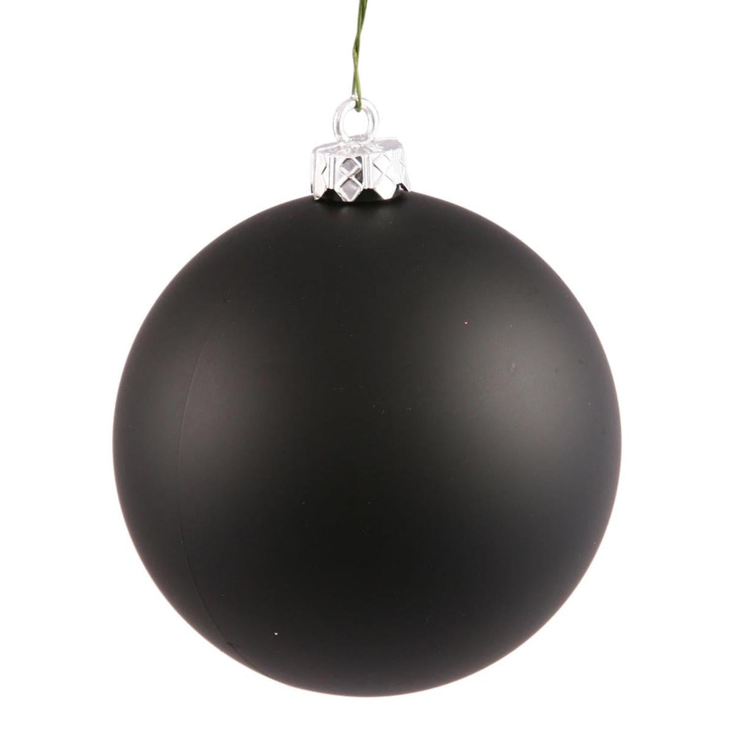 4.75in Black Christmas Ornament Assortment (Set of 4)