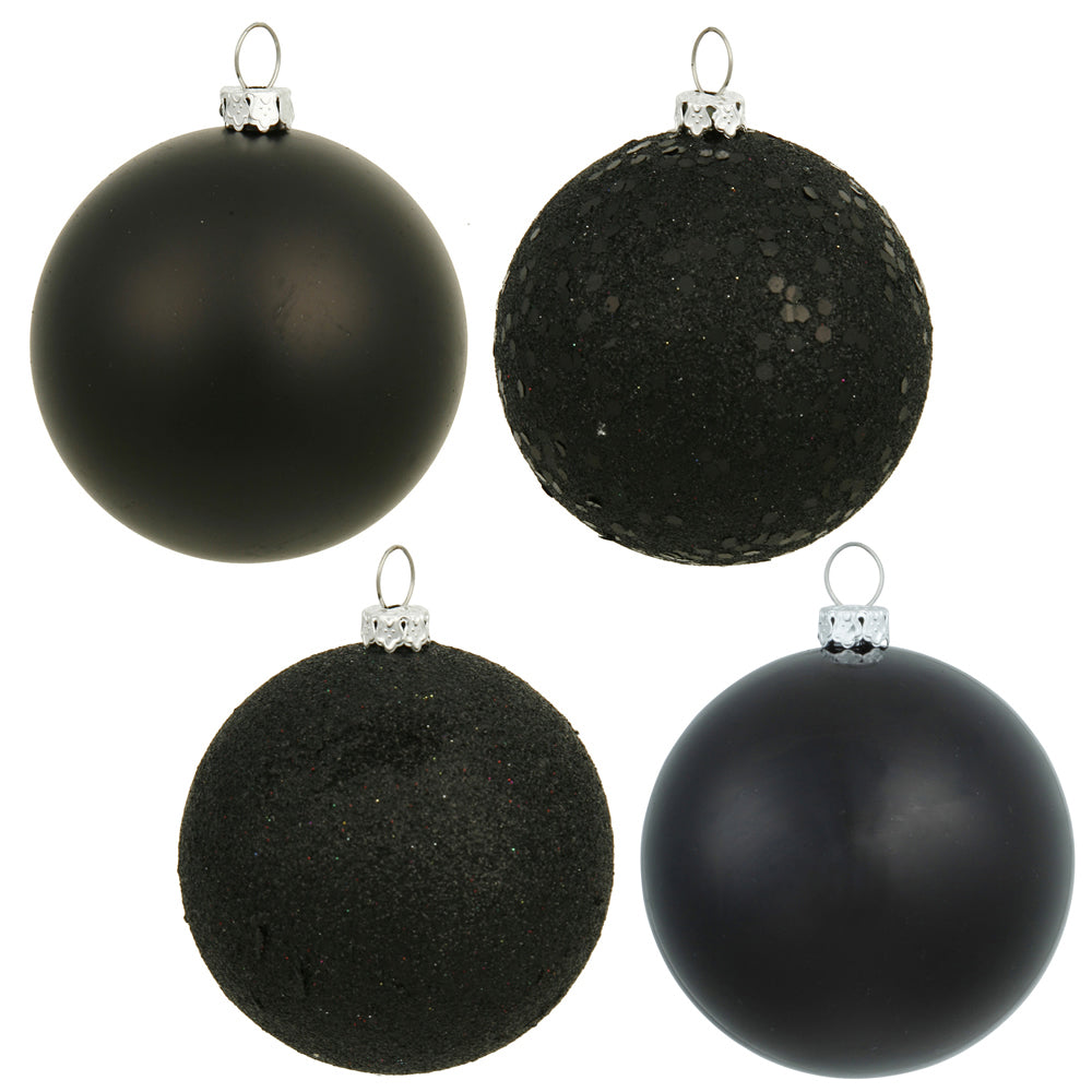 Shop For 4.75in Black Christmas Ornament Assortment (Set of 4)