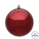 Shop For 4.75in Burgundy Shiny Christmas Ball Ornament (Set of 4)