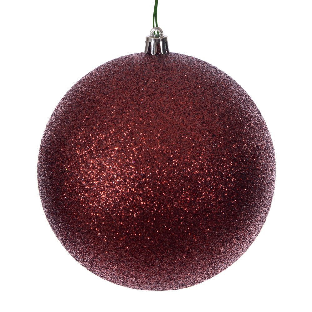 Shop For 4.75in Crimson Red Glitter Ball Ornament (4 Pack)