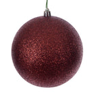 Shop For 4.75in Crimson Red Glitter Ball Ornament (4 Pack)