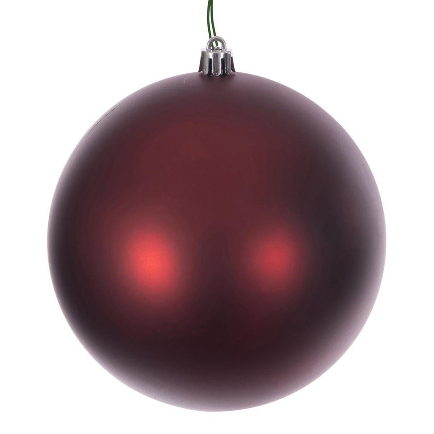 4.75in Crimson Red Matte Ball Ornament (4 Pack)