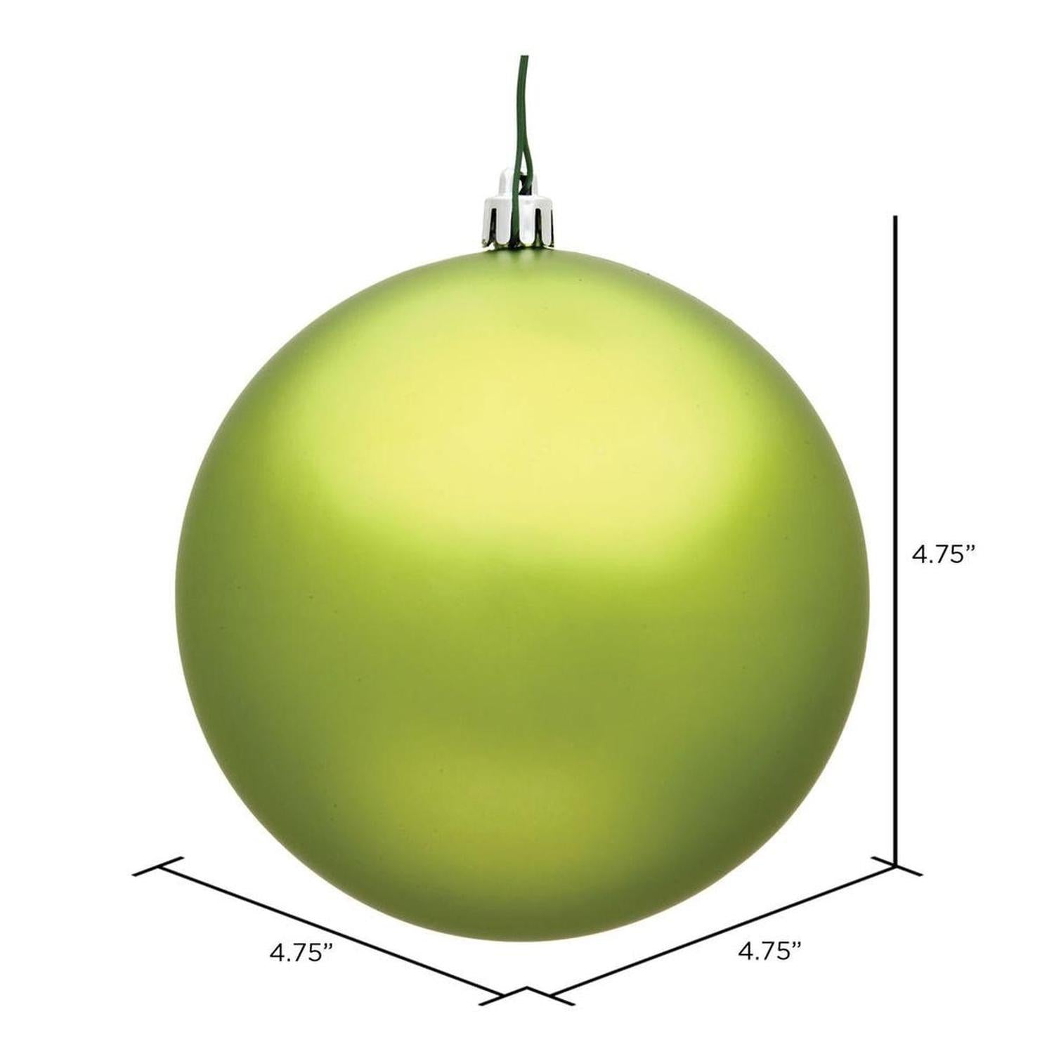 4.75in Lime Green Christmas Ornament Assortment (Set of 4)
