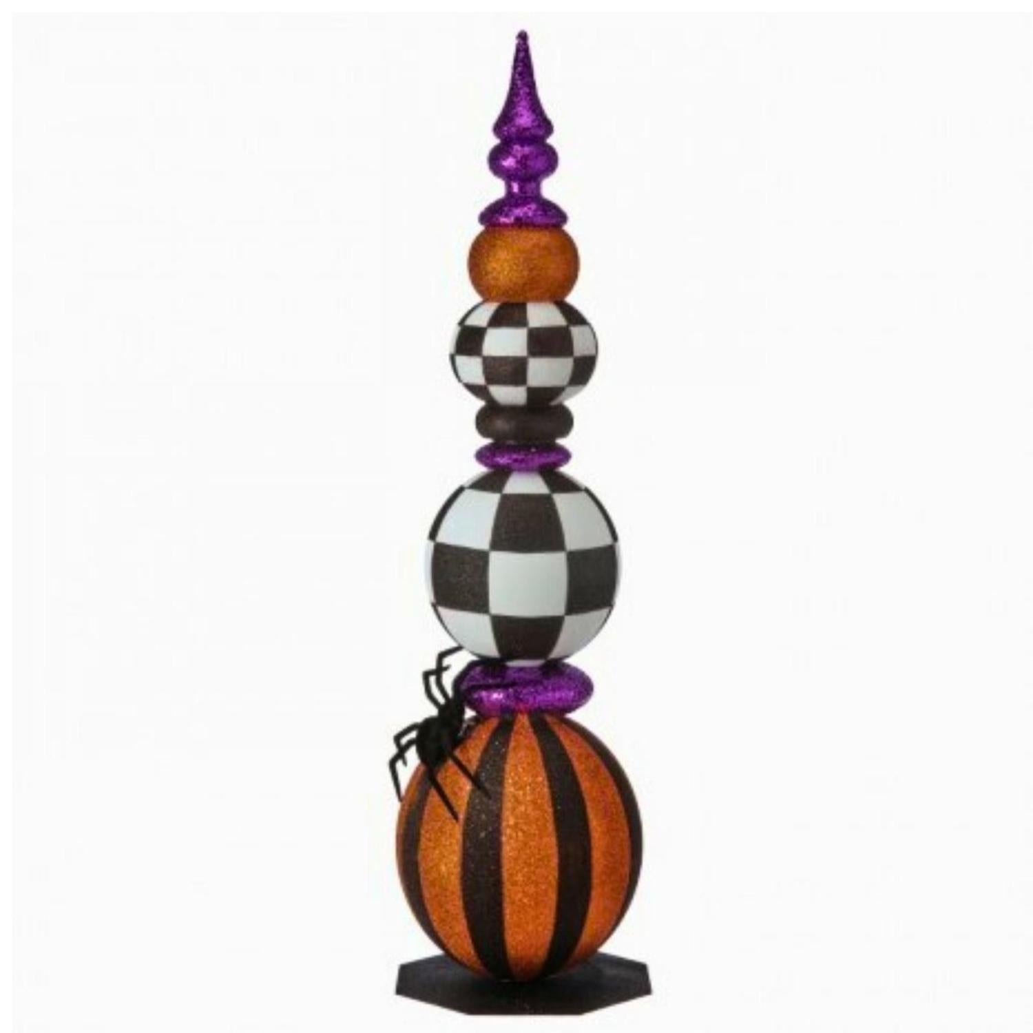 48" Glitter Halloween Ball Topiary