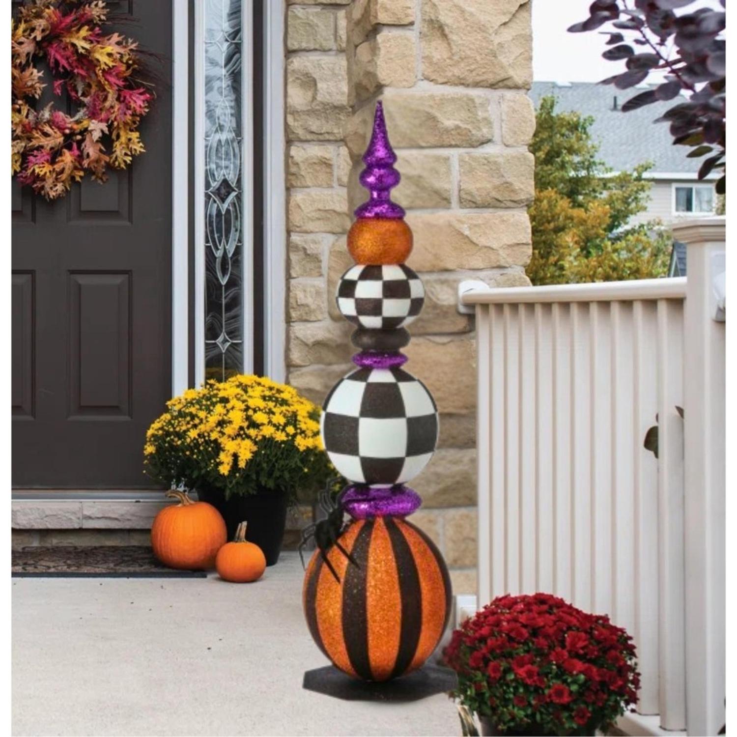 Shop For 48" Glitter Halloween Ball Topiary