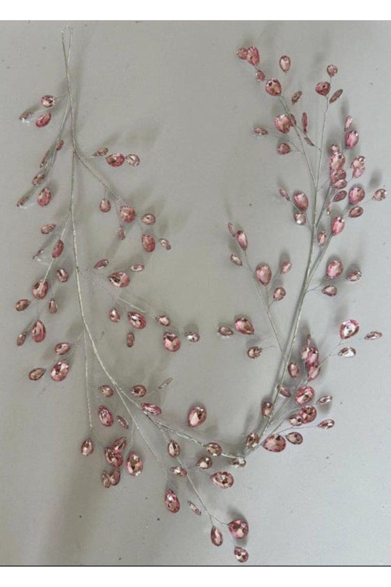 Shop For 48" Metal Jewel Garland: Pink