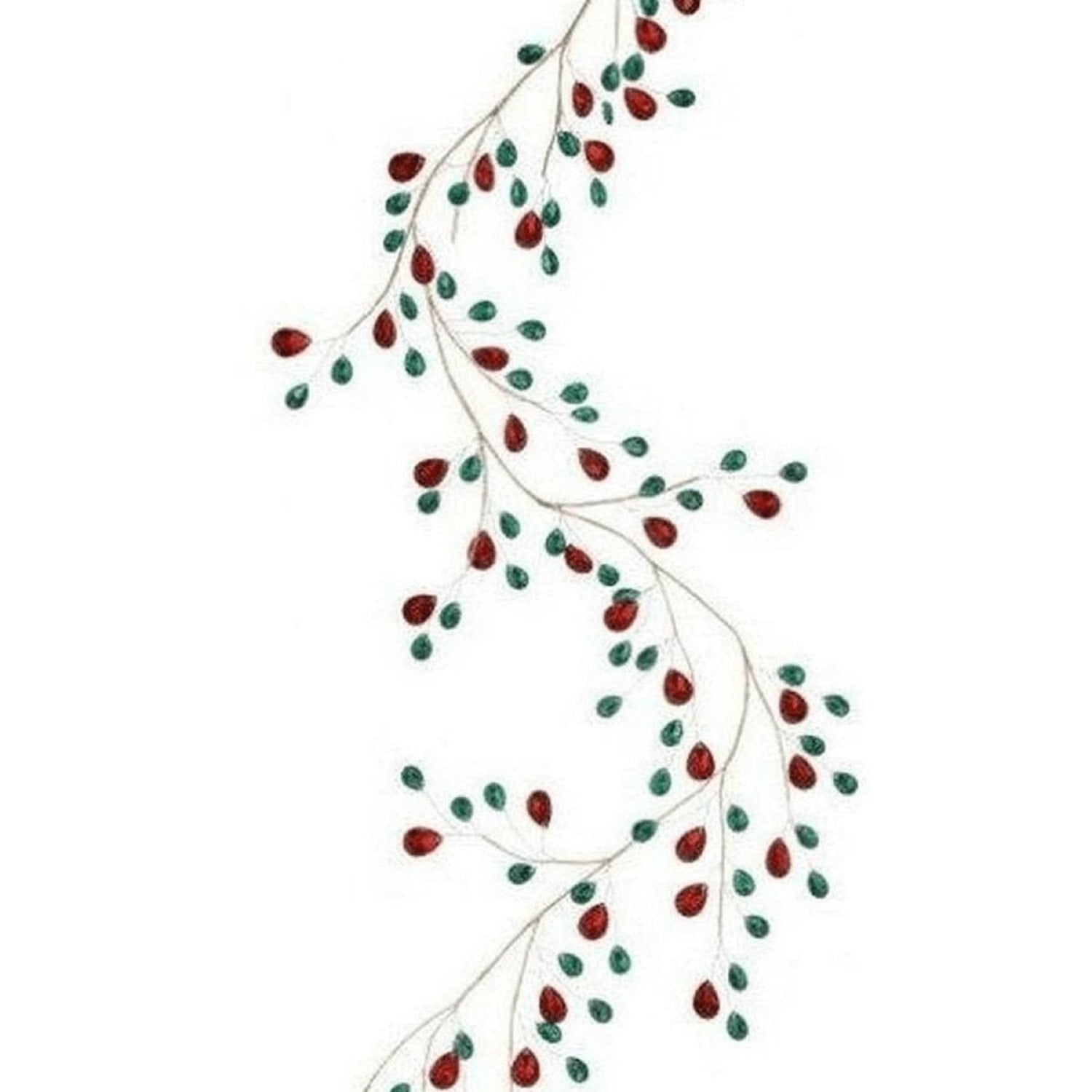 Shop For 48" Metal Jewel Garland: Red/Green