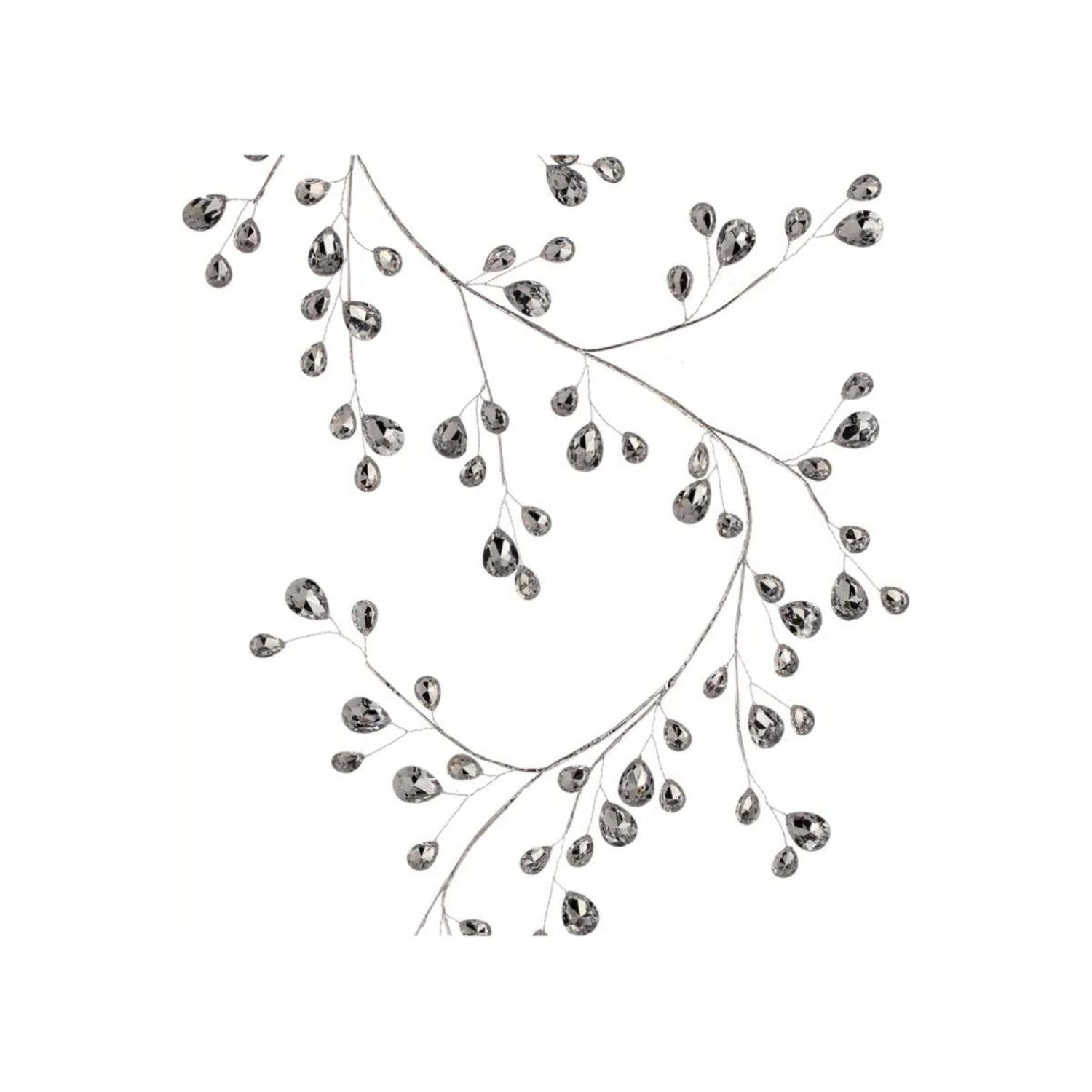 48" Metal Jewel Garland: Silver