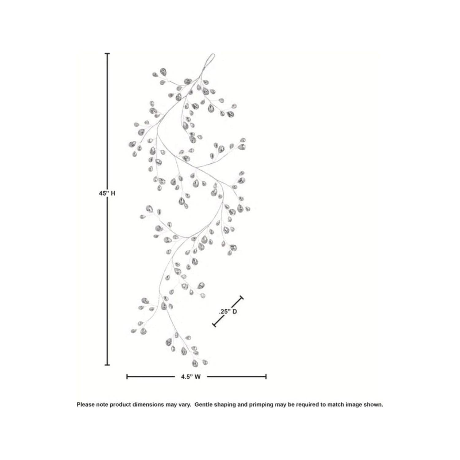 48" Metal Jewel Garland: Silver