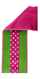 Shop For 4in 3 in 1 Polka Dot Ribbon: Hot Pink/Green (10 Yards)