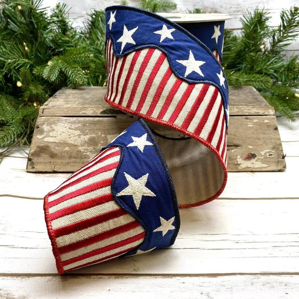 4in American Flag Ribbon: Patriotic (5 Yards) – Michelle's aDOORable ...