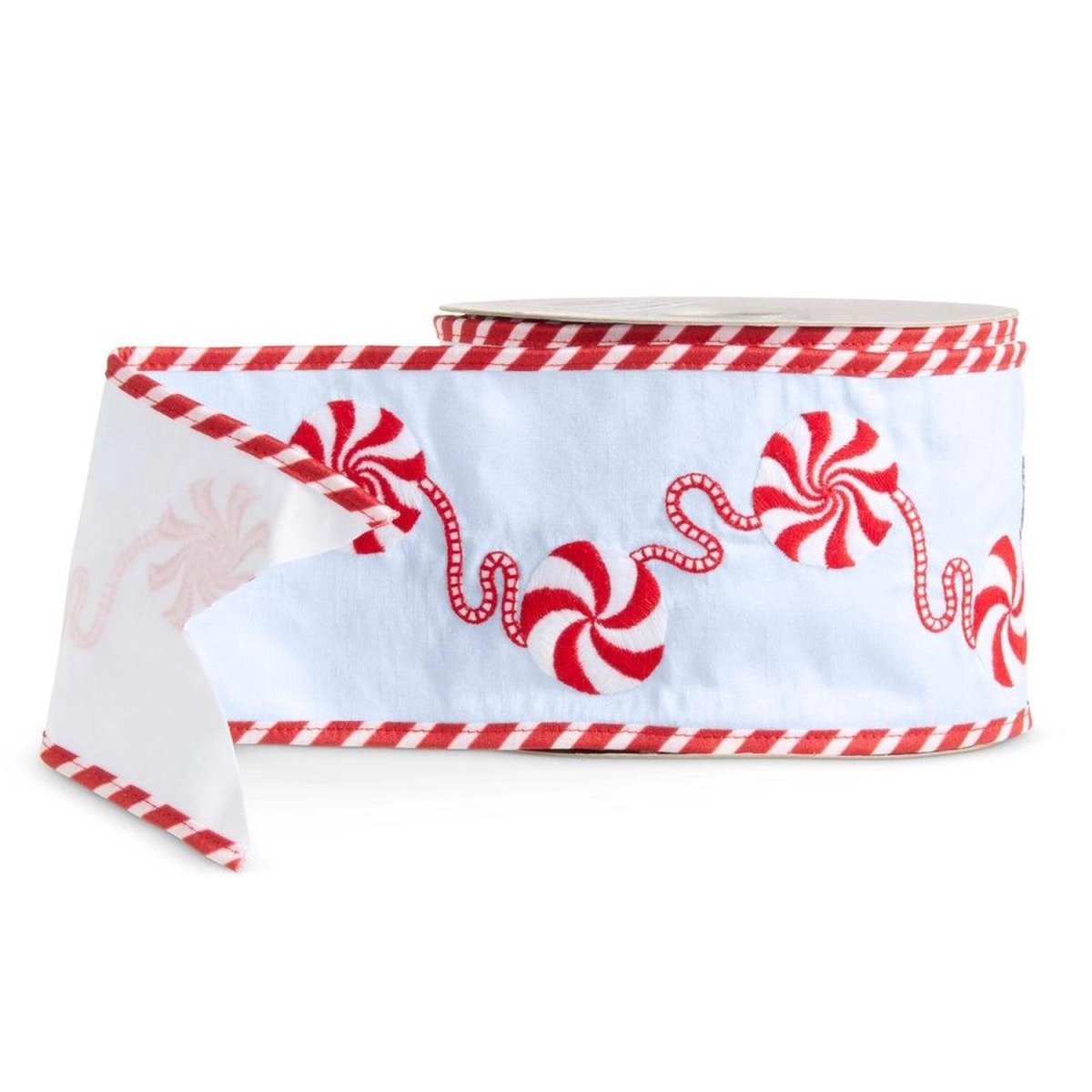 Shop For 4in Blue Peppermint Ribbon (10 Yards)