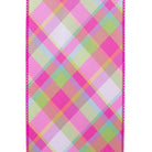 Shop For 4in Bright Plaid KerryAnn Ribbon: Hot Pink (10 Yards)