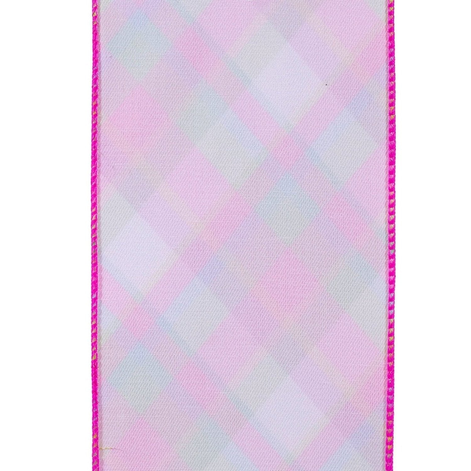 Shop For 4in Bright Plaid KerryAnn Ribbon: Hot Pink (10 Yards)