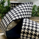 Shop For 4in Cotton Houndstooth Ribbon: Black/White (10 Yards)