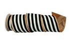 Shop For 4in Cotton Lame Stripe Ribbon: Black/White/Gold (5 Yards)