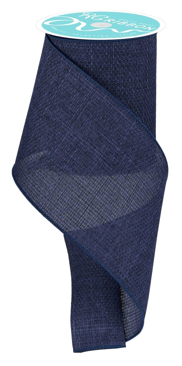 Shop For 4in Cross Royal Burlap Ribbon: Navy Blue (10 Yards)