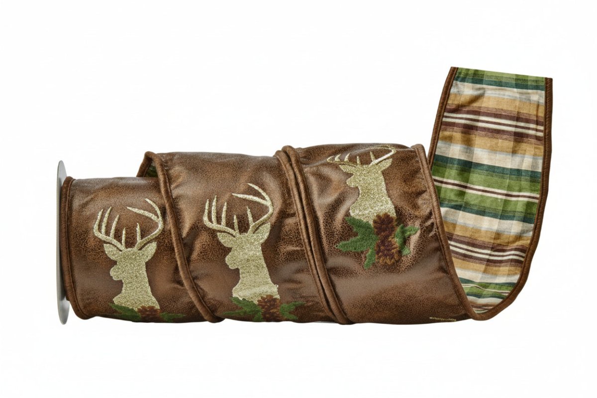 Shop For 4in Deer Stag Faux Leather Ribbon (5 Yards)