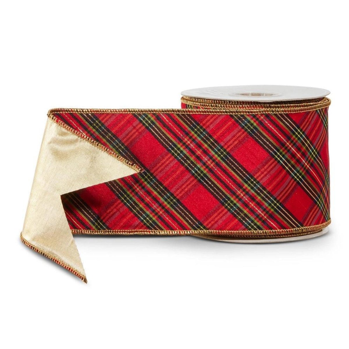 Shop For 4in Diagonal Plaid Ribbon: Red (10 Yards)