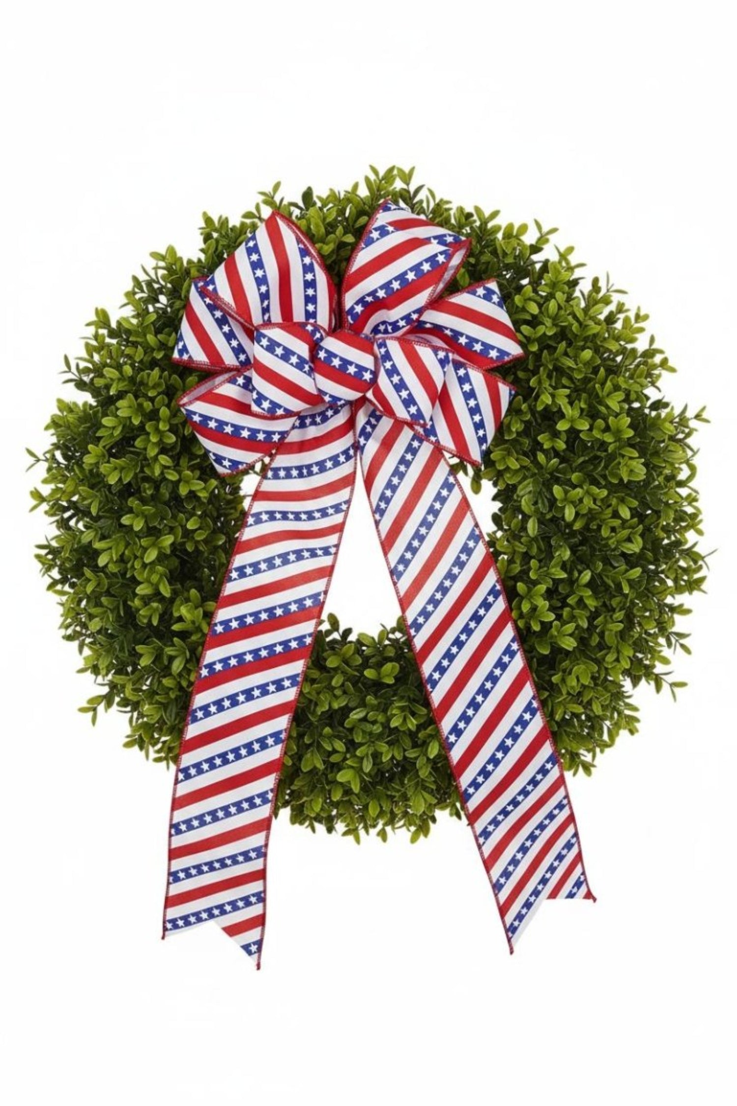 Shop For 4in Diagonal Stripes w/Stars Ribbon: White (10 Yards)