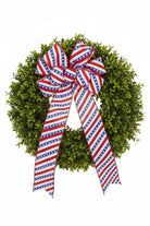 Shop For 4in Diagonal Stripes w/Stars Ribbon: White (10 Yards)