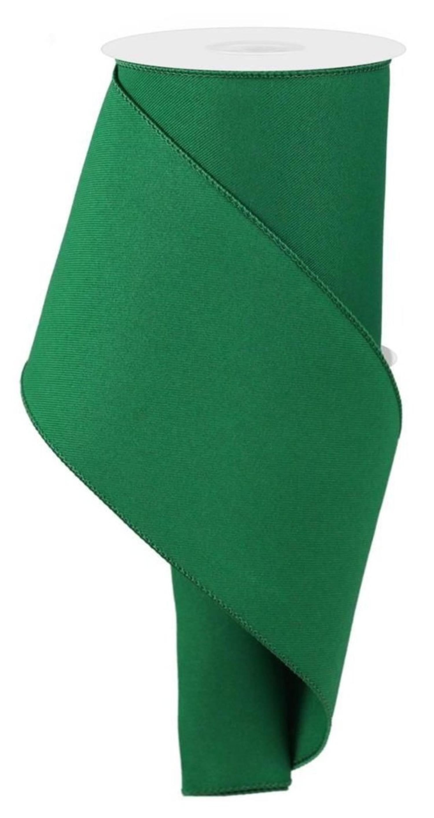 4in Diagonal Weave Ribbon: Emerald Green (10 Yards)