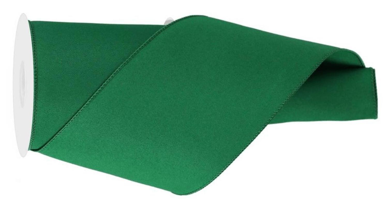 4in Diagonal Weave Ribbon: Emerald Green (10 Yards)
