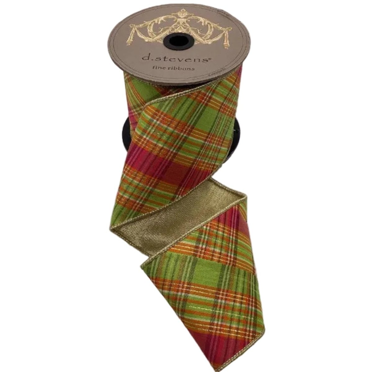 Shop For 4in Dupion Bias Plaid, Ribbon: Hot Pink, Lime, Orange (10 Yards)