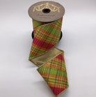 Shop For 4in Dupion Bias Plaid, Ribbon: Hot Pink, Lime, Orange (10 Yards)