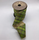Shop For 4in Dupion Bias Plaid Ribbon: Lime, Olive, Hunter Green (10 Yards)