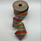 Shop For 4in Dupion Bias Plaid, Ribbon: Pink, Ice Blue, Orange (10 Yards)