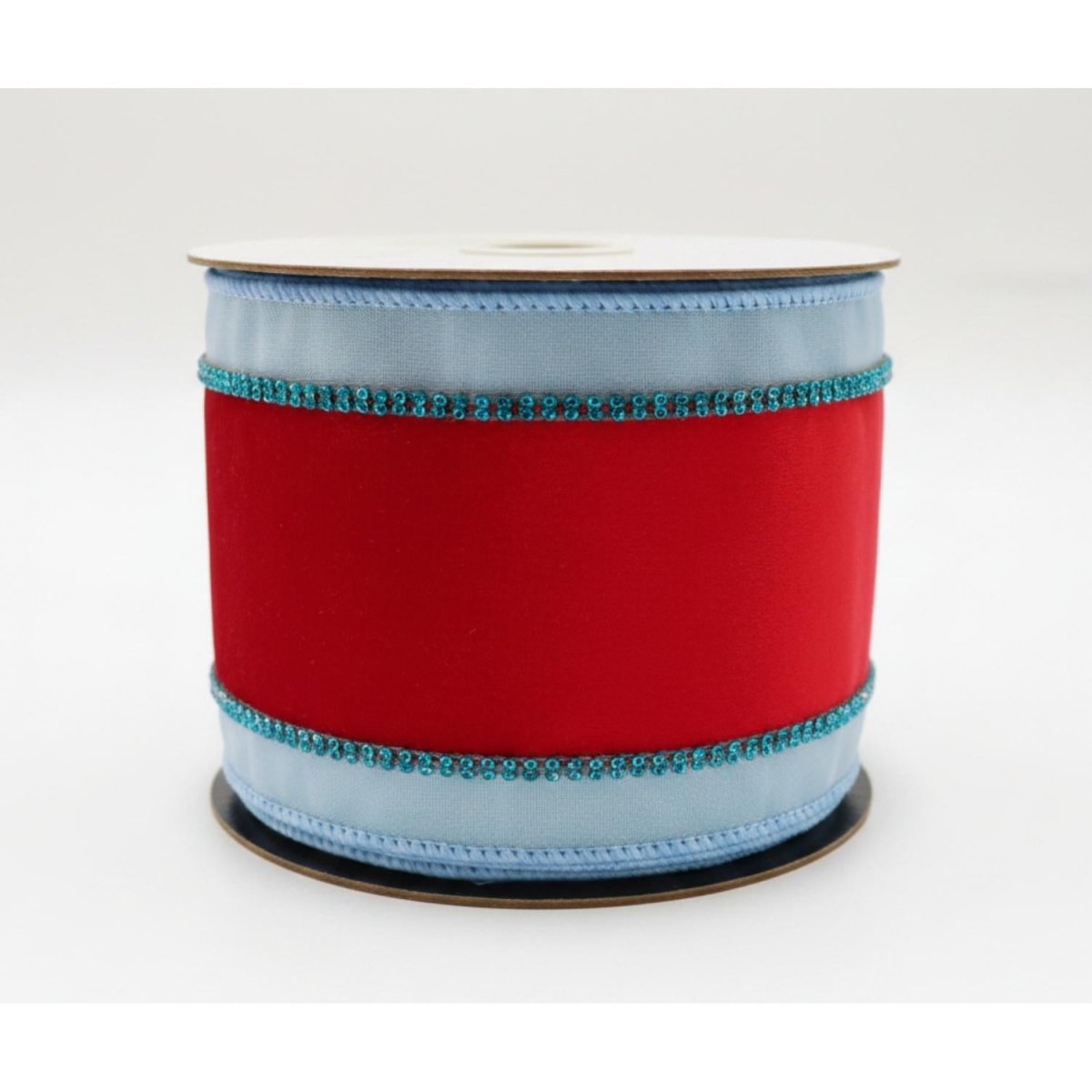 Shop For 4in Dupion Candy Stripe Rhinestone Ribbon (5 Yards)