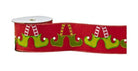 Shop For 4in Felt Elves Boot Ribbon: Red (5 Yards)
