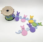 4in Felt Rabbit Gingham Bow Garland (5 Yards)